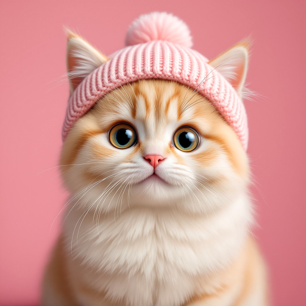 Real cat with hat